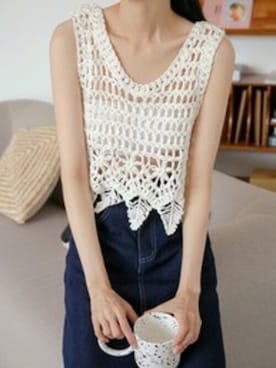 「UNE MANSION（ユヌマンション）のアイテム（タンクトップ）」を使った、UNE MANSIONさん（レディース・167cm）の夏コーディネート