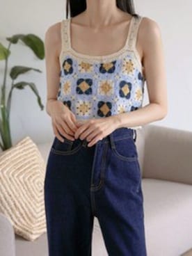 「UNE MANSION（ユヌマンション）のアイテム（ベスト）」を使った、UNE MANSIONさん（レディース・167cm）の夏コーディネート