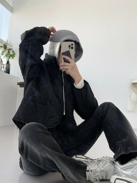 「韓国好きな人と繋がりたい」｜「アイテム（帽子）」を使った、UNE MANSIONさん（レディース・159cm）の秋コーディネート