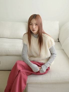 「韓国スタイル」｜UNE MANSIONさん（レディース・159cm）の冬コーディネート