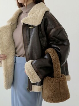 「韓国スタイル」｜UNE MANSIONさん（レディース・159cm）の冬コーディネート