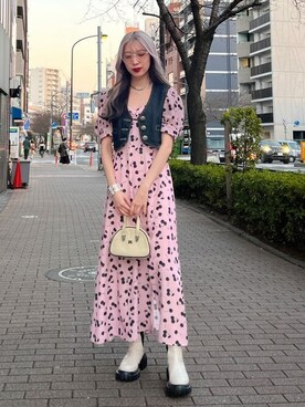 jouetie（ジュエティ）の「チェリーパターンスリットロング
