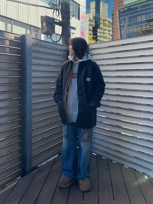 HYSTERIC GLAMOUR フード付きカバーオール 裏ボアカバーオールジャケット|HYSTERIC GLAMOUR MEN | HYSTERIC