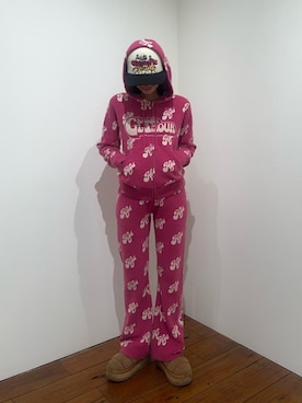 「アイテム（その他パンツ、レッド系）」を使った、hys006さん（レディース・160cm）の冬コーディネート