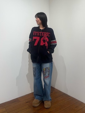 「ワイドパンツ 」｜「アイテム（その他アウター）」を使った、hys006さん（レディース・160cm）の冬コーディネート
