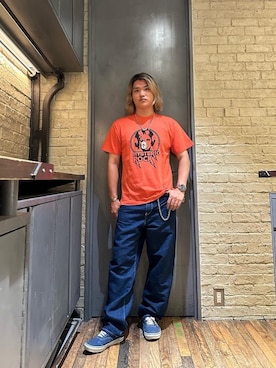 「アイテム（ウォレットチェーン）」を使った、吉川修平さん（メンズ・175cm）の夏コーディネート