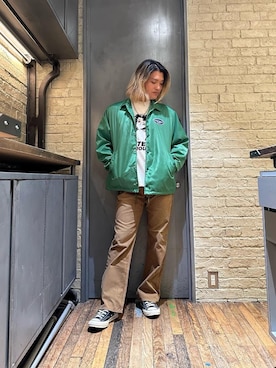 「HYSTERIC GLAMOUR（ヒステリックグラマー）のアイテム（ナイロンジャケット）」を使った、吉川修平さん（メンズ・175cm）の秋コーディネート