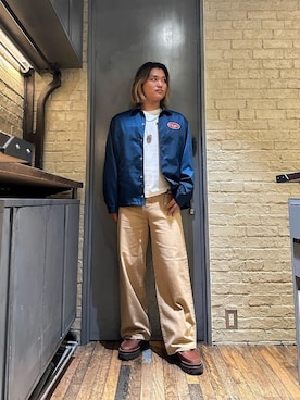 「HYSTERIC GLAMOUR（ヒステリックグラマー）のアイテム（ナイロンジャケット）」を使った、吉川修平さん（メンズ・175cm）の秋コーディネート