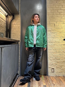 「HYSTERIC GLAMOUR（ヒステリックグラマー）のアイテム（ナイロンジャケット）」を使った、吉川修平さん（メンズ・175cm）の冬コーディネート