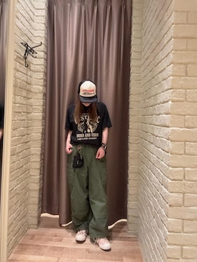 「HYSTERIC GLAMOUR（ヒステリックグラマー）のLADYLAND ACADEMY Tシャツ（Tシャツ/カットソー）」を使った、ヵさん（レディース・155cm）の夏コーディネート