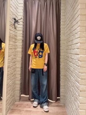 HYSTERIC GLAMOURのTシャツ/カットソー（イエロー系）を使った