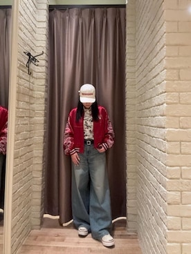 「アイテム（ベルト）」を使った、ヵさん（レディース・155cm）の夏コーディネート