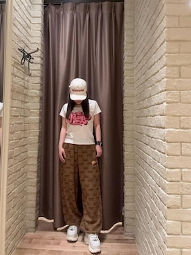 「HYSTERIC GLAMOUR（ヒステリックグラマー）のBLACK MAGIC WOMAN チビTシャツ（Tシャツ/カットソー）」を使った、ヵさん（レディース・155cm）の秋コーディネート