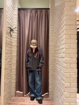 「HYSTERIC GLAMOUR（ヒステリックグラマー）のアイテム（パーカー）」を使った、ヵさん（レディース・155cm）の秋コーディネート