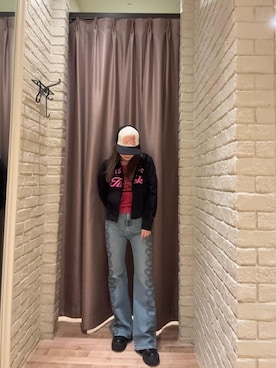 「HYSTERIC GLAMOUR（ヒステリックグラマー）のアイテム（パーカー）」を使った、ヵさん（レディース・155cm）の秋コーディネート