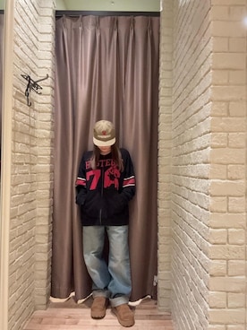 「アイテム（スリッポン）」を使った、ヵさん（レディース・155cm）の秋コーディネート