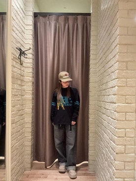 「HYSTERIC GLAMOUR（ヒステリックグラマー）のアイテム（デニムパンツ）」を使った、ヵさん（レディース・155cm）の秋コーディネート