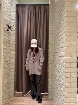 「HYSTERIC GLAMOUR（ヒステリックグラマー）のアイテム（デニムパンツ）」を使った、ヵさん（レディース・155cm）の秋コーディネート