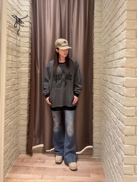 「HYSTERIC GLAMOUR（ヒステリックグラマー）のLEOPARD柄 リバーシブルスウェットパンツ（Sweatpants、その他）」を使った、ヵさん（レディース・155cm）の秋コーディネート