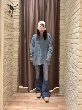 「HYSTERIC GLAMOUR（ヒステリックグラマー）のLEOPARD柄 リバーシブルスウェットパンツ（Sweatpants、その他）」を使った、ヵさん（レディース・155cm）の秋コーディネート