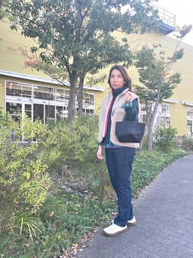 「L.L.Bean（エルエルビーン）のアイテム（トートバッグ）」を使った、saaさん（レディース・165cm）の秋コーディネート