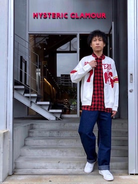 「ペインターパンツ」｜「アイテム（その他アウター）」を使った、RYUさん（メンズ・172cm）の秋コーディネート