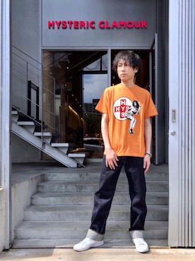 「リジットデニム」｜RYUさん（メンズ・172cm）の夏コーディネート
