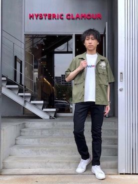 「アイテム（シャツ/ブラウス）」を使った、RYUさん（メンズ・172cm）の夏コーディネート