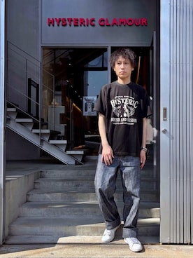 「HYSTERIC GLAMOUR（ヒステリックグラマー）のアイテム」を使った、RYUさん（メンズ・172cm）の夏コーディネート