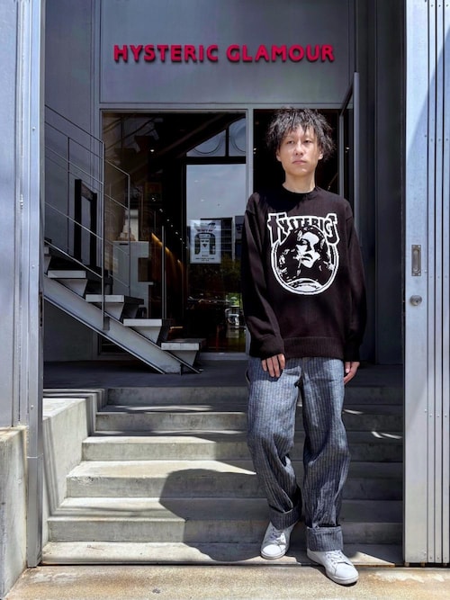 HYSTERIC GLAMOUR セーター ニット ENDLESS ROCK編込 メンズ