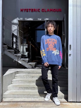 「アイテム（スウェット）」を使った、RYUさん（メンズ・172cm）の秋コーディネート