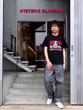 「HYSTERIC GLAMOUR（ヒステリックグラマー）のアイテム」を使った、RYUさん（メンズ・172cm）の秋コーディネート