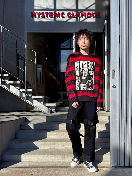 HYSTERIC GLAMOUR スニーカー 「26〜28cm」サイドジップ ハイカット