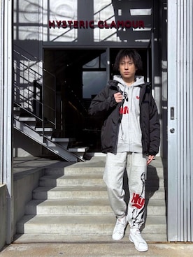 「アイテム（ミリタリージャケット）」を使った、RYUさん（メンズ・172cm）の秋コーディネート