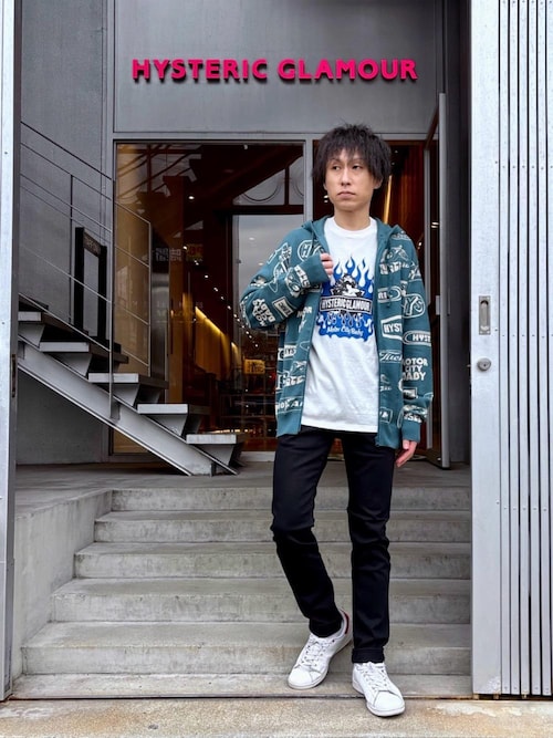 HYSTERIC GLAMOUR MOTOR CITY BABY カーディガン HYSTERIC GLAMOUR - MOTOR CITY BABYワッペンジャカード カーディガン