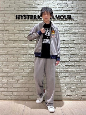 「HYSTERIC GLAMOUR（ヒステリックグラマー）のペインターパンツ（その他パンツ、ブルー系）」を使った、RYUさん（メンズ・172cm）の秋コーディネート