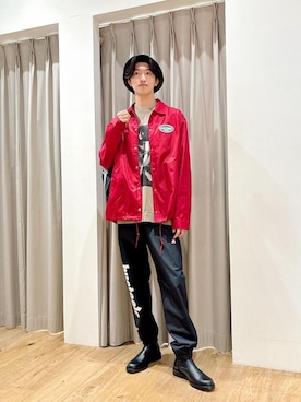 「バッグ」｜「アイテム（ナイロンジャケット）」を使った、ta123456さん（メンズ・179cm）の秋コーディネート