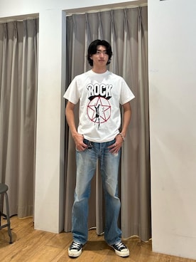 「HYSTERIC GLAMOUR（ヒステリックグラマー）のSKULL リング（リング）」を使った、ta123456さん（メンズ・179cm）の夏コーディネート