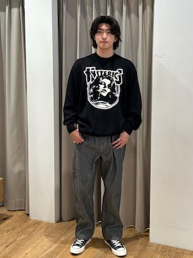 「HYSTERIC GLAMOUR（ヒステリックグラマー）の【26～28cm】サイドジップ ハイカットスニーカー（スニーカー）」を使った、ta123456さん（メンズ・179cm）の夏コーディネート