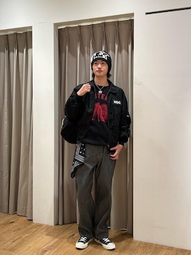「アイテム（ミリタリージャケット）」を使った、ta123456さん（メンズ・179cm）の秋コーディネート