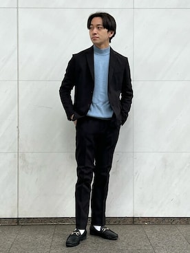 「417 EDIFICE（フォーワンセブンエディフィス）のアイテム（セットアップ）」を使った、417 officialさん（メンズ・165cm）の冬コーディネート