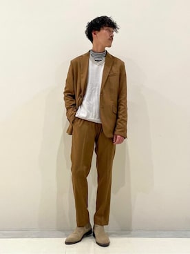 「417 EDIFICE（フォーワンセブンエディフィス）のアイテム（セットアップ）」を使った、417 officialさん（メンズ・171cm）の冬コーディネート