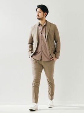 「417 EDIFICE（フォーワンセブンエディフィス）のアイテム（セットアップ）」を使った、417 officialさん（メンズ・183cm）の春コーディネート