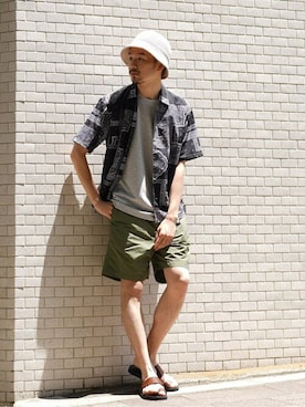 「417 EDIFICE（フォーワンセブンエディフィス）のアイテム（帽子）」を使った、417 officialさん（メンズ・178cm）の夏コーディネート