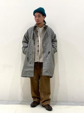 「417 EDIFICE（フォーワンセブンエディフィス）のアイテム（モッズコート）」を使った、417 officialさん（メンズ・170cm）の秋コーディネート
