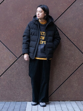 「417 EDIFICE（フォーワンセブンエディフィス）のアイテム（ダウンジャケット/コート）」を使った、417 officialさん（メンズ・177cm）の秋コーディネート