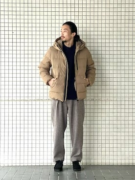 「417 EDIFICE（フォーワンセブンエディフィス）のアイテム（その他パンツ）」を使った、417 officialさん（メンズ・178cm）の冬コーディネート