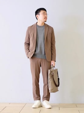 「417 EDIFICE（フォーワンセブンエディフィス）のアイテム（セットアップ）」を使った、417 officialさん（メンズ・165cm）の冬コーディネート