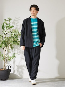 「417 EDIFICE（フォーワンセブンエディフィス）のアイテム（セットアップ）」を使った、417 officialさん（メンズ・178cm）の春コーディネート