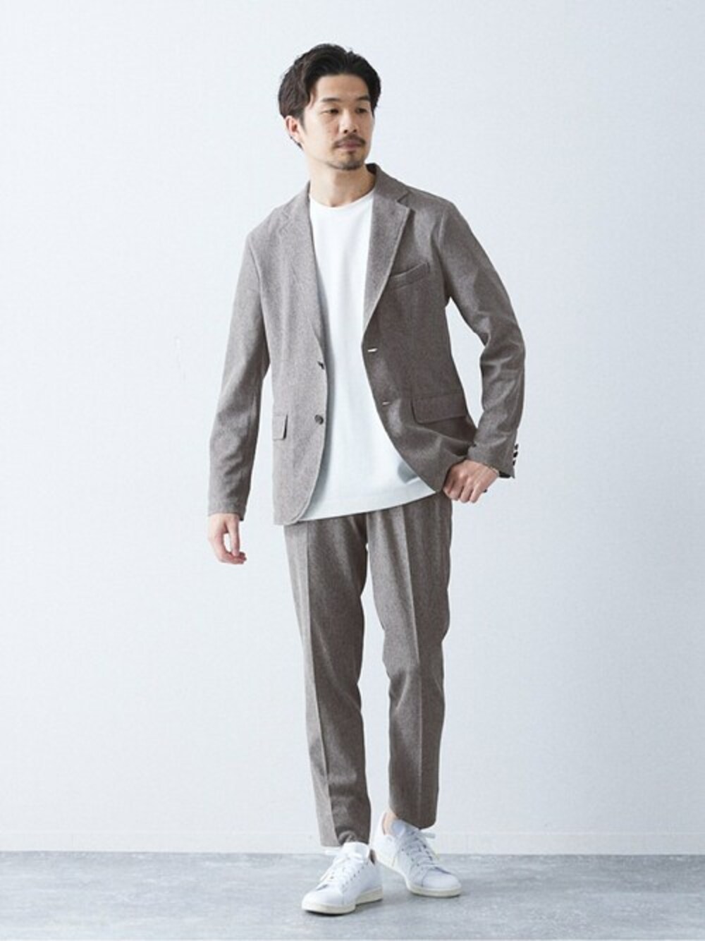 417 EDIFICE グレー セットアップ スーツ 417 EDIFICE トラベルスーツ